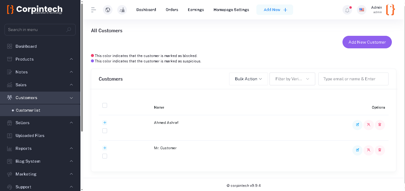 Customers Management